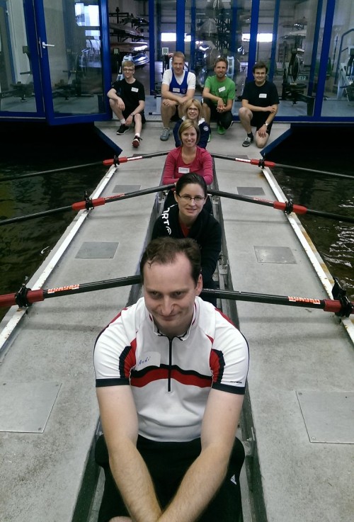 Gruppenbild im Ruderbecken