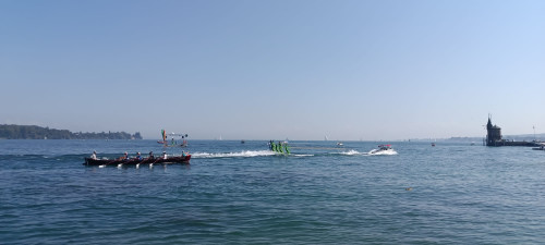 Wasserski in Konstanz (Promenadensicht)