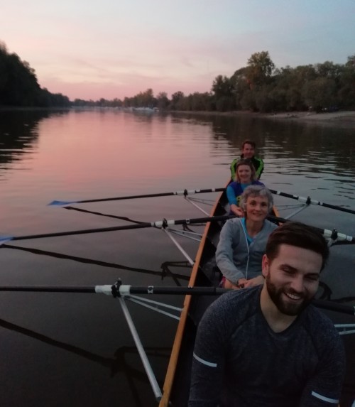 Abendhimmel über dem Altrhein